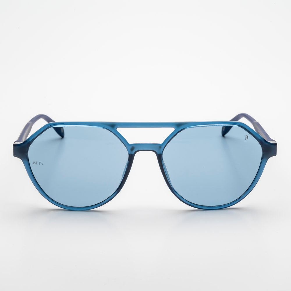 90V Shiny Crystal Navy Matte Navy Blue Temples Solid Blue Lenses (KENDALL90V) / 56