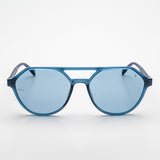 90V Shiny Crystal Navy Matte Navy Blue Temples Solid Blue Lenses (KENDALL90V) / 56