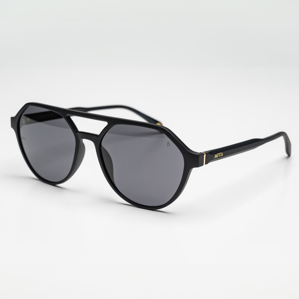 02A Matte Black Matte Black Temples Solid Smoke Lenses (KENDALL02A) / 56