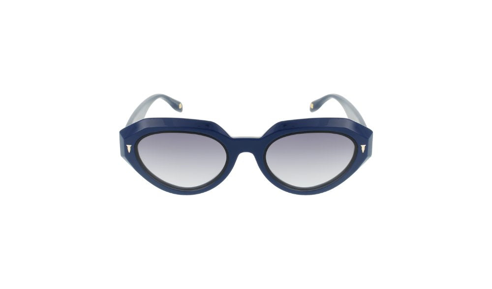 90W Shiny Clear Navy Gradient Smoke Blue Lens (BOCA90W) / 57