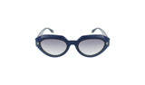 90W Shiny Clear Navy Gradient Smoke Blue Lens (BOCA90W) / 57