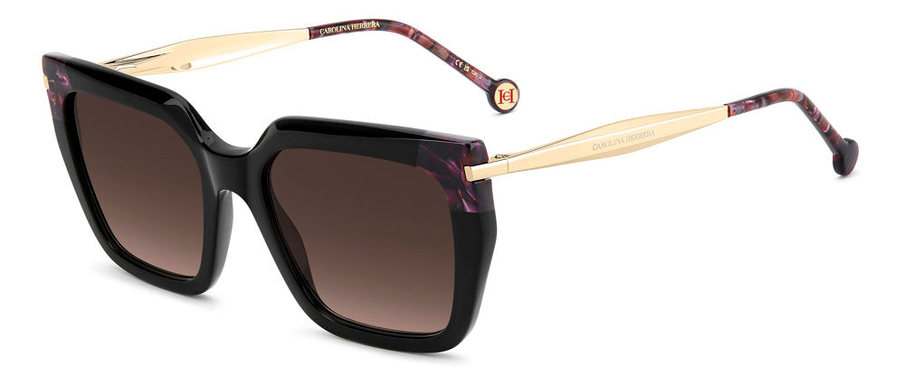 Carolina Herrera Her 0348/S – Black (3H2HA) / 55 Sunglasses Frame