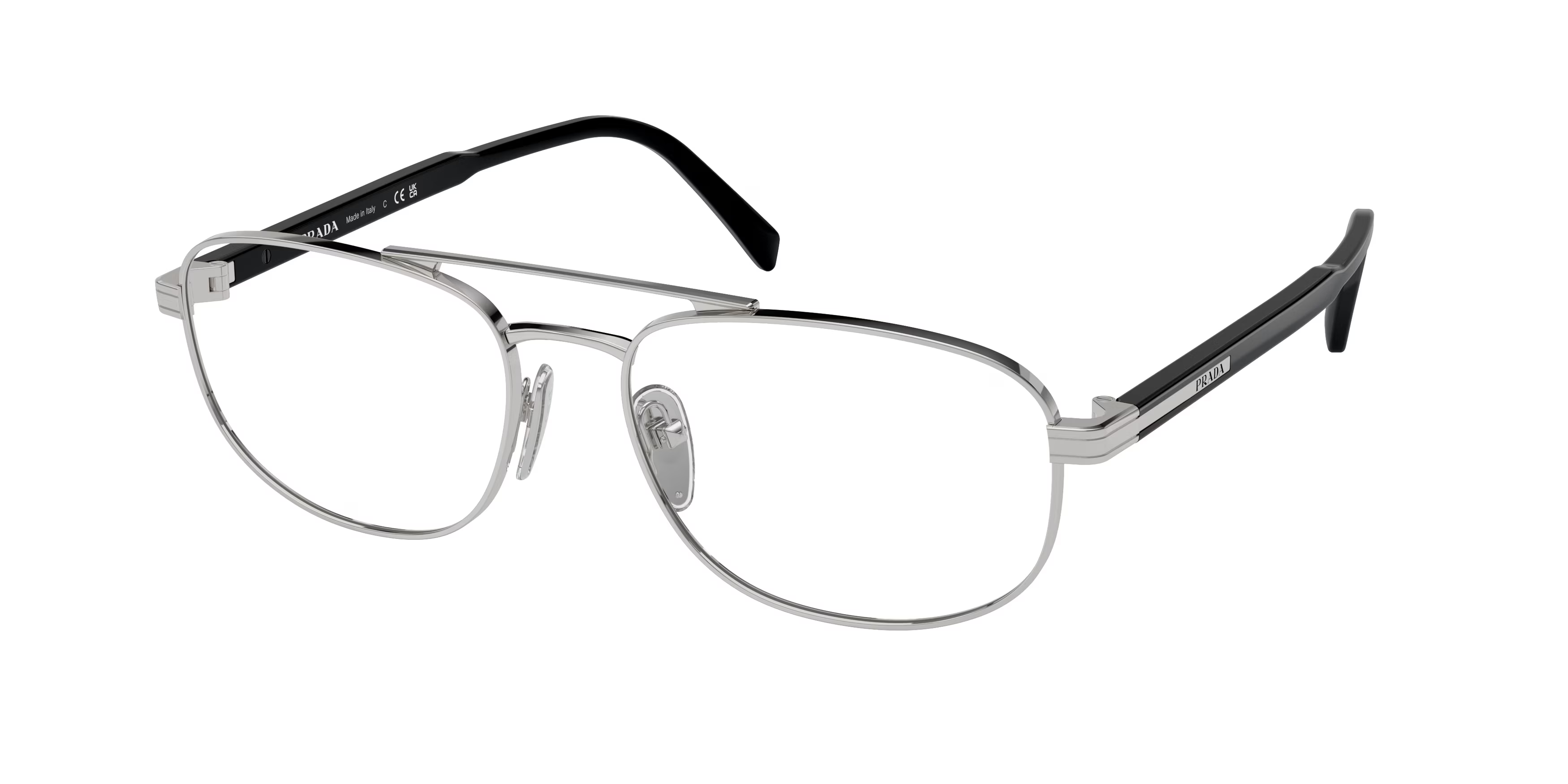 Prada Pr A56V – Silver (1BC1O1) / 57 Eyeglasses Frame