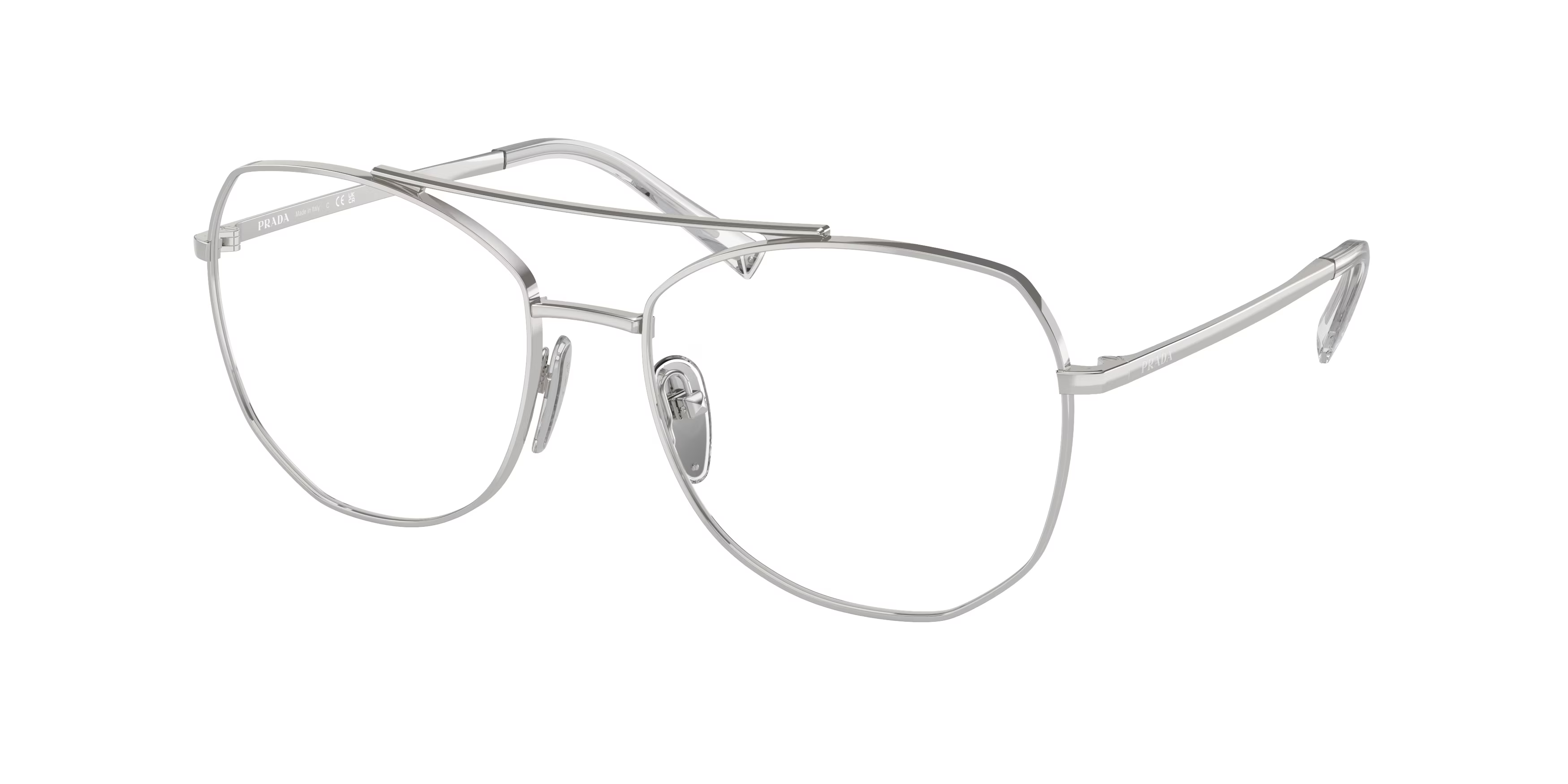 Prada Pr A58V – Silver (1BC1O1) / 56 Eyeglasses Frame