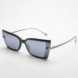 01C Shiny Black Silver Temples Smoke Wsil. Mir Lenses (VERONA01C) / 61