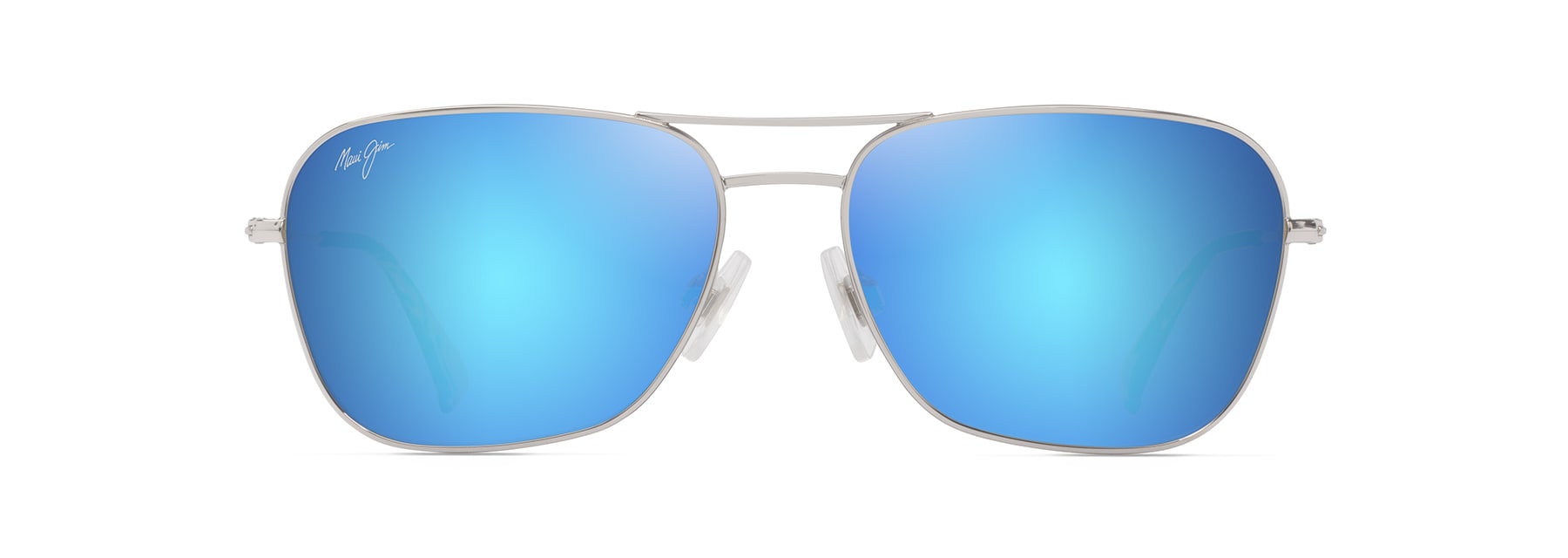 Shiny Silver with Blue & Green (B675-17B)