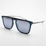 91V Matte Solid Navy Gunmetal Temples Solid Blue Lenses (PALERMO91V) / 56