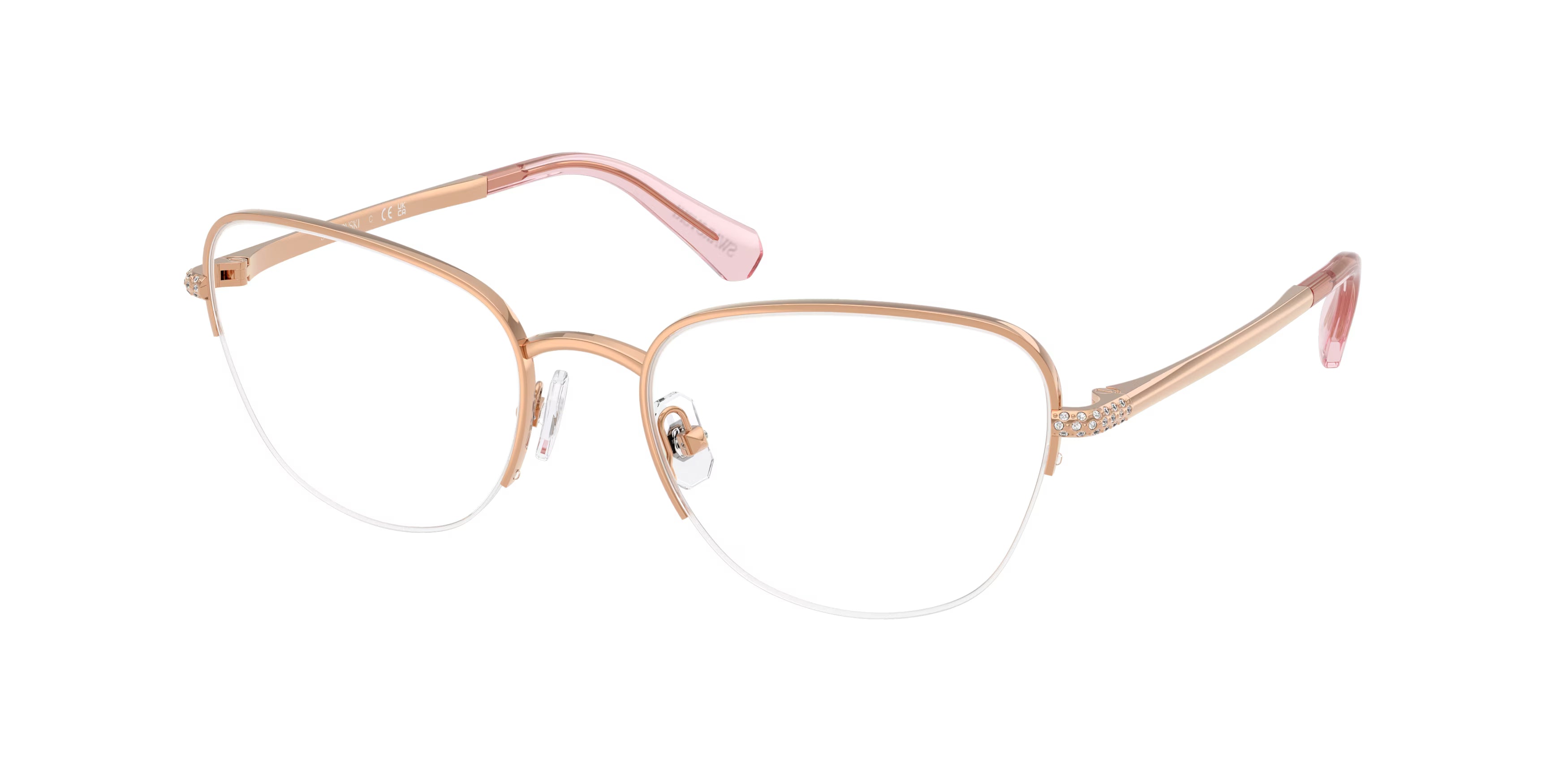 Swarovski Sk1023 – Rose Gold (4014) / 52 Eyeglasses Frame