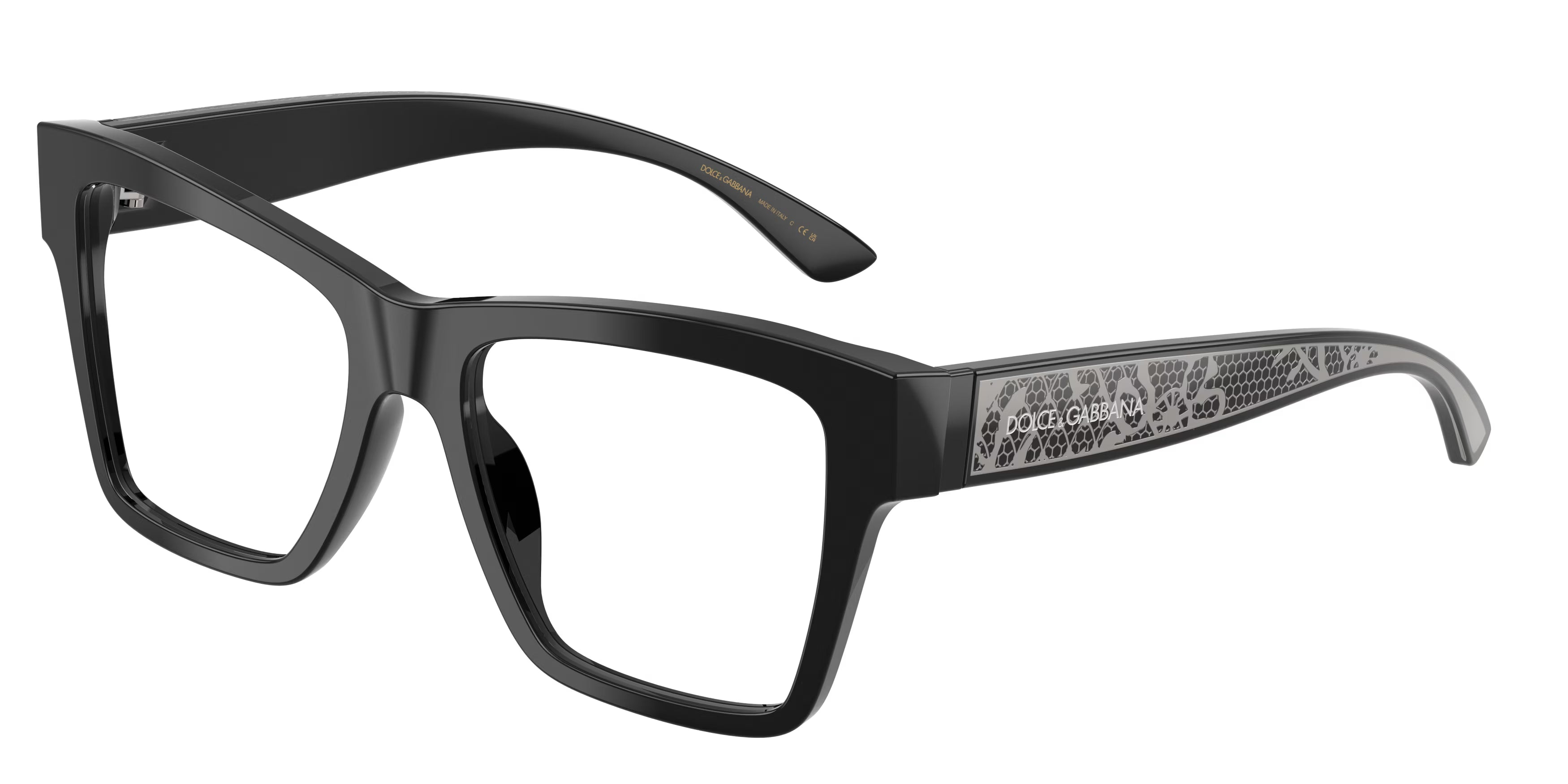 Dolce & Gabbana Dg3411 – Black (501) / 52 Eyeglasses Frame