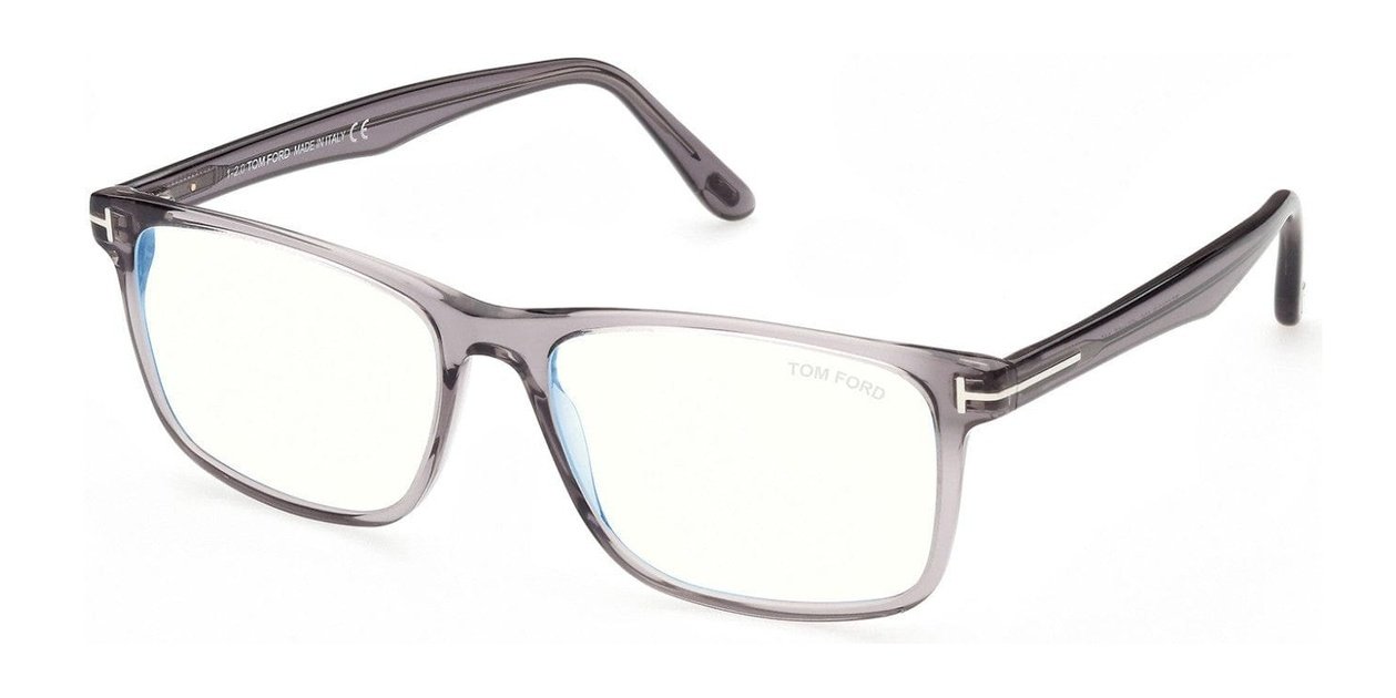 Tom Ford FT5752-B Shiny Transparent Grey (FT5752) | Spectacle Clinic