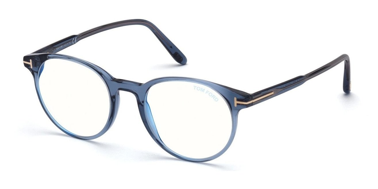  Tom Ford FT5695-B Shiny Transparent Blue (FT5695) | Spectacle Clinic