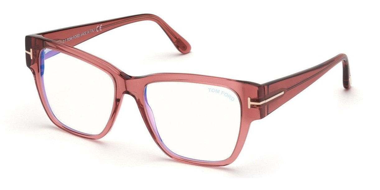 Tom Ford FT5745-B Shiny Transparent Antique Rose (FT5745) | Spectacle Clinic