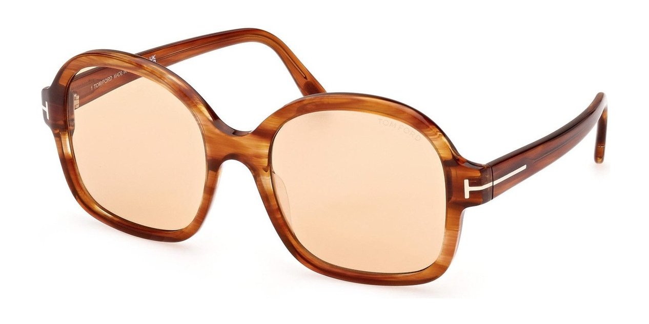 Tom Ford FT1034 Hanley Shiny Transparent Amber (FT1034 Hanley) | Spectacle Clinic