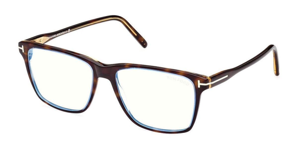Tom Ford FT5817-B Shiny Bilayer Transp Blue (FT5817) | Spectacle Clinic